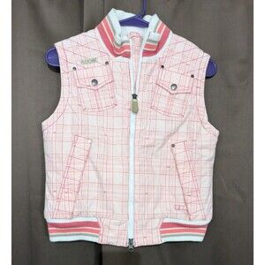 686 Youth Girls Plaid Pink Snowboard Ski Winter Snow Vest Size M